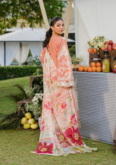 3-PC Unstitched Embordered Luxury Lawn By Elaf | ELH-5A AUTUMN DREAM